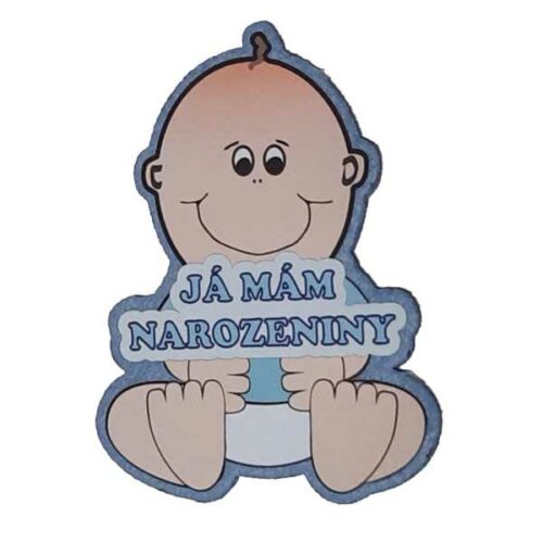 dekorace kluk z plsti - j&aacute; m&aacute;m narozeniny