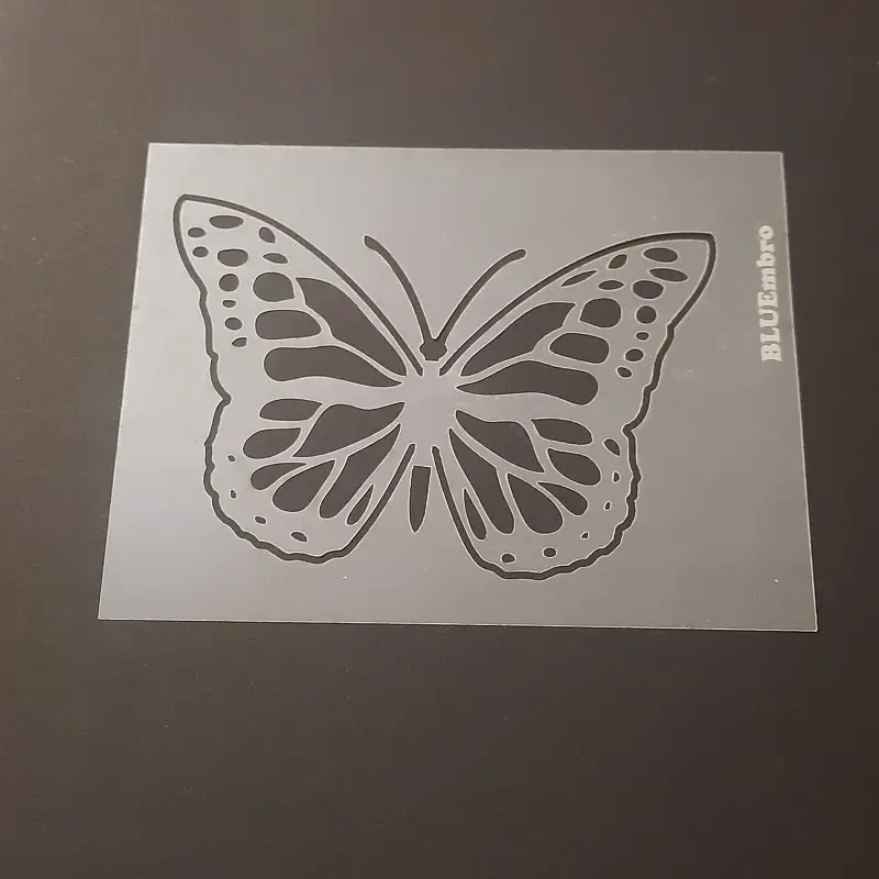 MYLAR PES fólie šablona motýl 01 12×16 cm  - BLUEmbro.cz