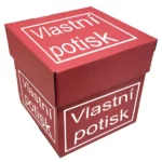 Papírová dárková krabička s vlastním potiskem červená  - BLUEmbro.cz