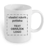 Bílý hrnek 330ml s vlastním návrhem potisku