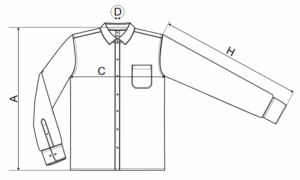 velikostní měření košile 209